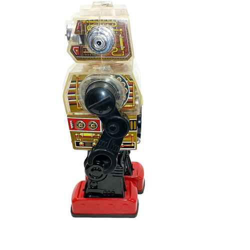 SJM Piston Robot Battery Operated Orig Box Light-Up Pistons Work Walks VTG Toy - Picture 12 of 14