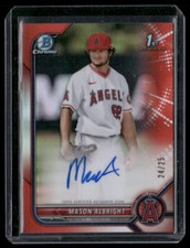 2022 Bowman #CPA-MA Mason Albright Chrome Prospect Auto Orange Refractor #/25
