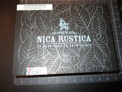 NICA RUSTICA adobe gordo Drew Estate Nicaragua esteli empty wooden CIGAR BOX 09