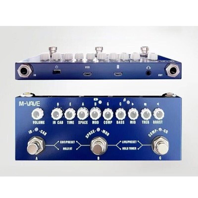 M-VAVE Cube Baby Bass Multi Effects Processor Pedal Fit 8 Bass IR CAB Simulators