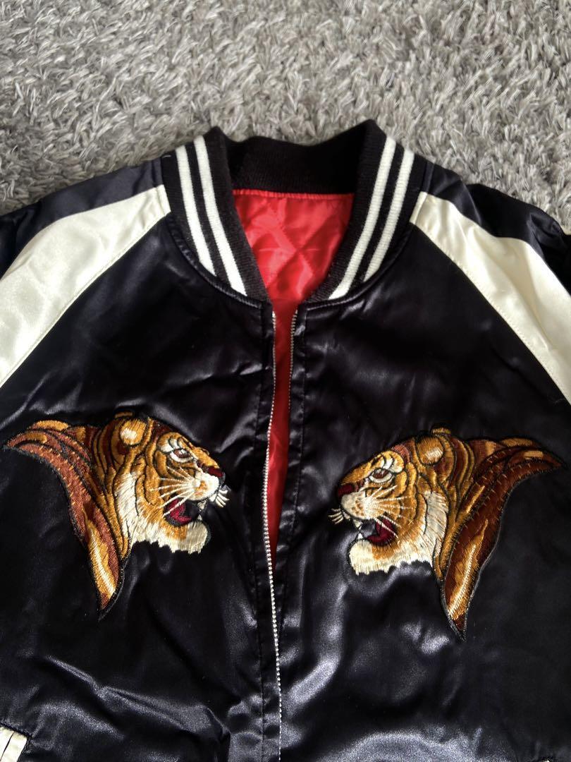 【Goa】vintage souvenir jacket スカジャン 50s Sukajan Tiger Souvenir Aloha Hawaii Medium Reversible