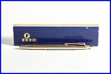 1960s Fend Gold Double Vintage All Metal Ballpoint Pen in Original Box