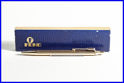 1960ies FEND Gold DOUBLE VTG all metal ballpoint pen in original box