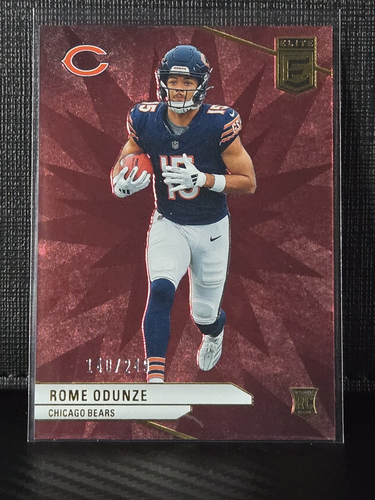 2024 Panini Donruss Elite - Rookies Maroon #103 Rome Odunze /249 (RC)
