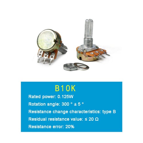 Variable Resistor Potentiometer Pot Lin Linear B1K B2K B10K B20K B50K B100K B1M - Picture 21 of 29
