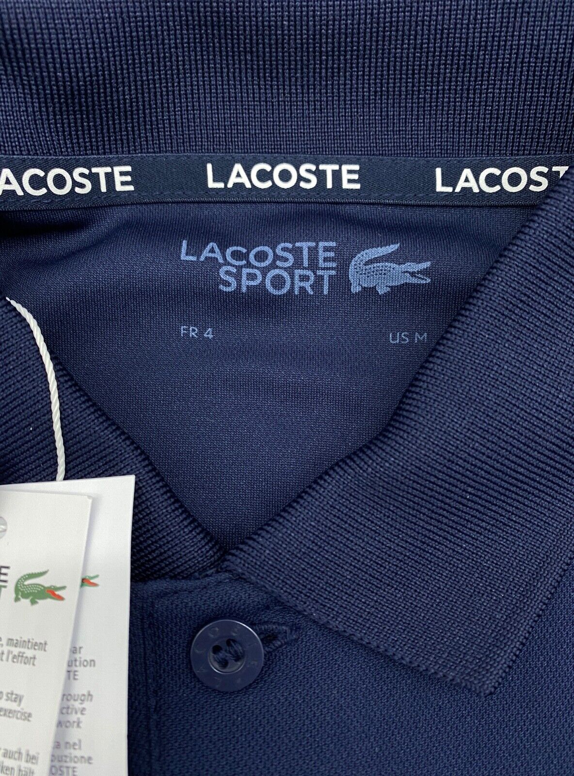 Lacoste Men's Sport Short Sleeve Ultra Dry Polo Shirt, Color Blue 