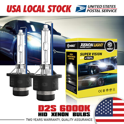 2 Pcs D2S 35W 6000K HID Xenon Replacement Low/High Beam Headlight Lamp Bulbs New