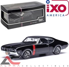 IXO IA43006 1:43 1968 OLDSMOBILE 442 W-30 (EBONY BLACK W/ RED STRIPES)