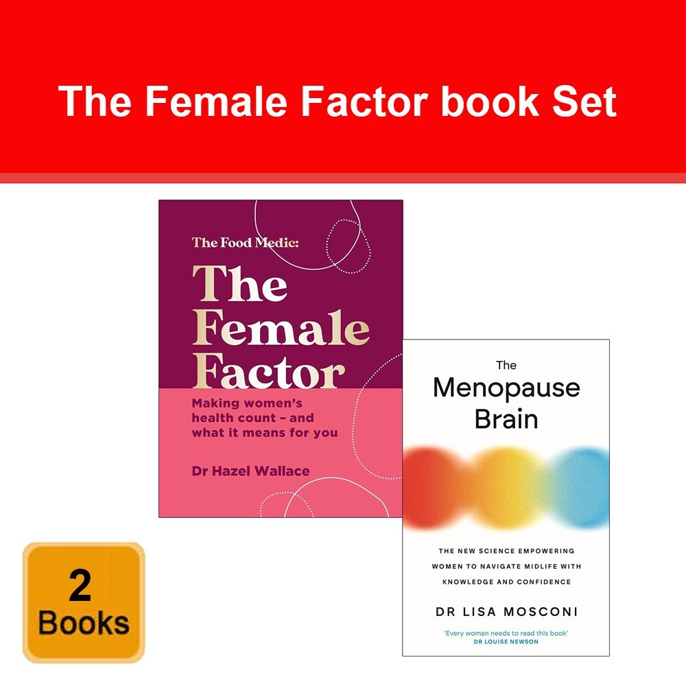 Set of 2 Books Female Factor Dr Hazel Wallace, Menopause Brain Dr. Lisa Mosconi