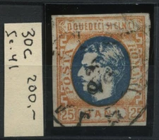 ROMANIA CTPR 30c Scott 41 Var. Used CV$200.00