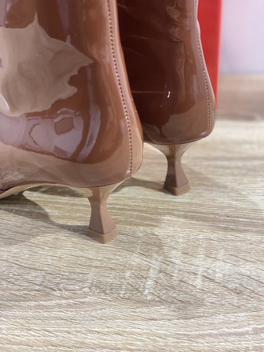 Wo milano Botín Bajo Mujer Charol Marrón Casual Bota Mujer 39 - Imagen 3 de 6
