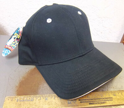 Black Flexi Fit L/XL canvas style baseball hat, OTTO A-Flex, NEW w tags
