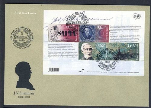 Finland FDC 2006 J.V.Snellman
