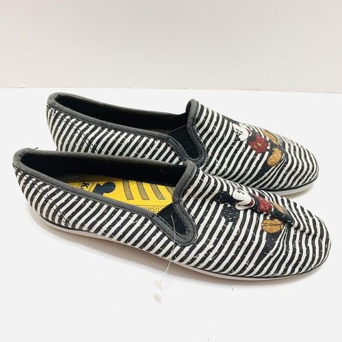 Disney Keds Mickey Mouse Stripe Slip On Sneakers Canvas Size 5 Women’s - Picture 2 of 7