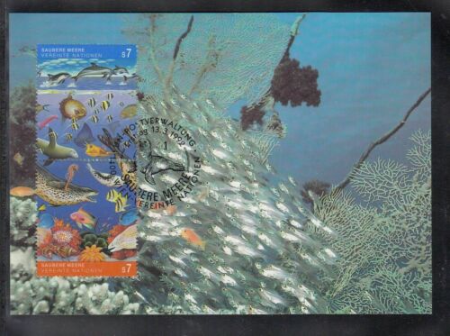 US ) beautiful Maximum Card UN Vienna 1992 - Clean oceans - Picture 1 of 1