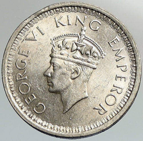 Moneda Rupia Plata Antigua 1945 L Reino Unido Rey Jorge VI India Británica i107943 - Imagen 2 de 3