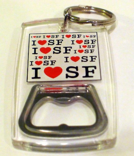 Key Ring Bottle Opener Vintage I Heart San Francisco California Souvenir - Picture 2 of 4