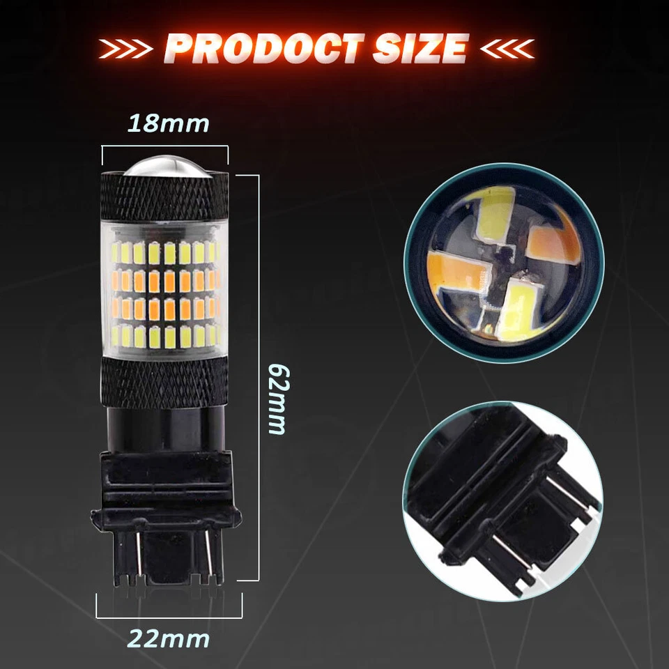 3157 Switchback LED Bombilla intermitente delantera para Dodge Ram 1500 2500 3500 Foto 2 de 4