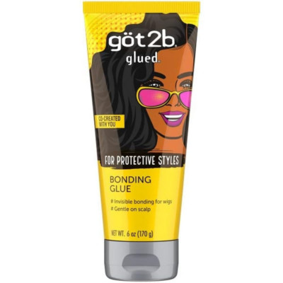 Glued Bonding Glue, for Protective Styles, Gentle on Scalp, Wig Glue 6 Oz