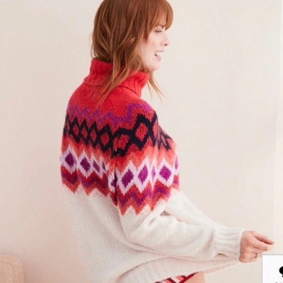 Oversized fair isle sweater cheap