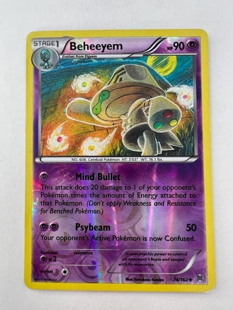 Pokemon TCG XY Breakthrough Beheeyem Reverse Holo 74/162