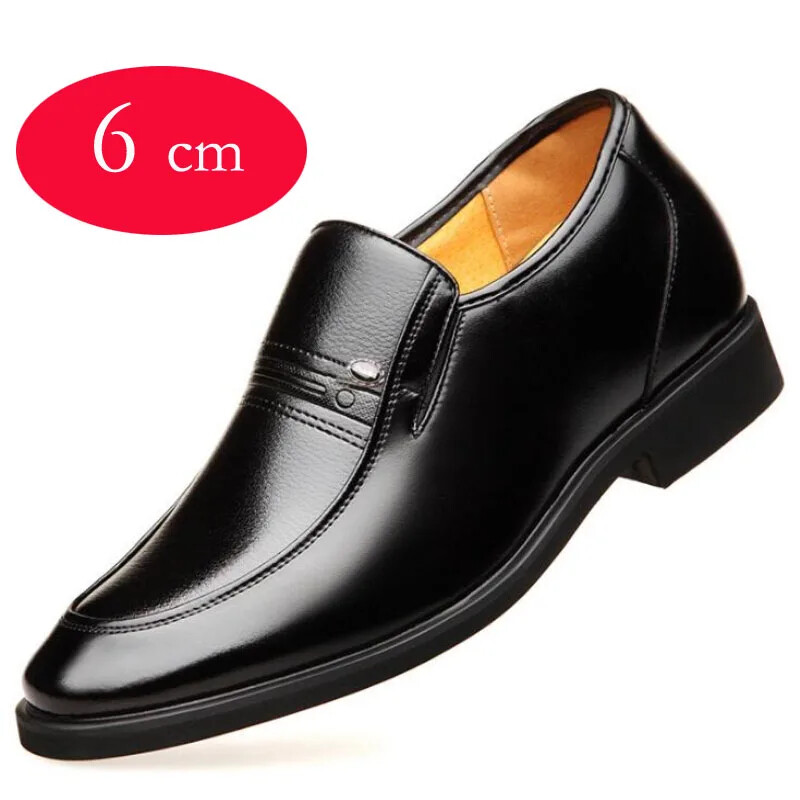 SAOLA Scarpa Uomo Formale Aumentata 6 Cm Tacco Nascosto Matrimonio Oxford Abito Pelle Calzature