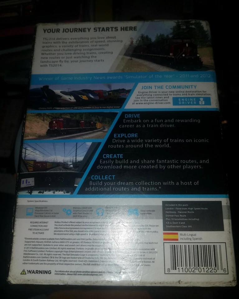 Tri Synergy Train Simulator 2014 - (PC DVD-ROM) New and Sealed* - Image 2 of 4