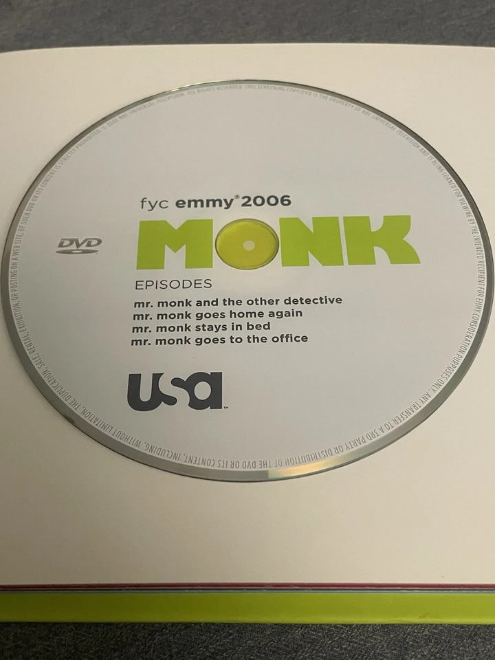 MONK EMMY FYC DVD SCREENER SET TONY SHALHOUB RARE PROMO  4 DVD SET 2006 - Image 2 of 4