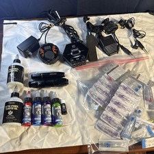Complete Tattoo Kit Lot: 2 Rotary Pens, Power Supply, Foot Pedal Ink