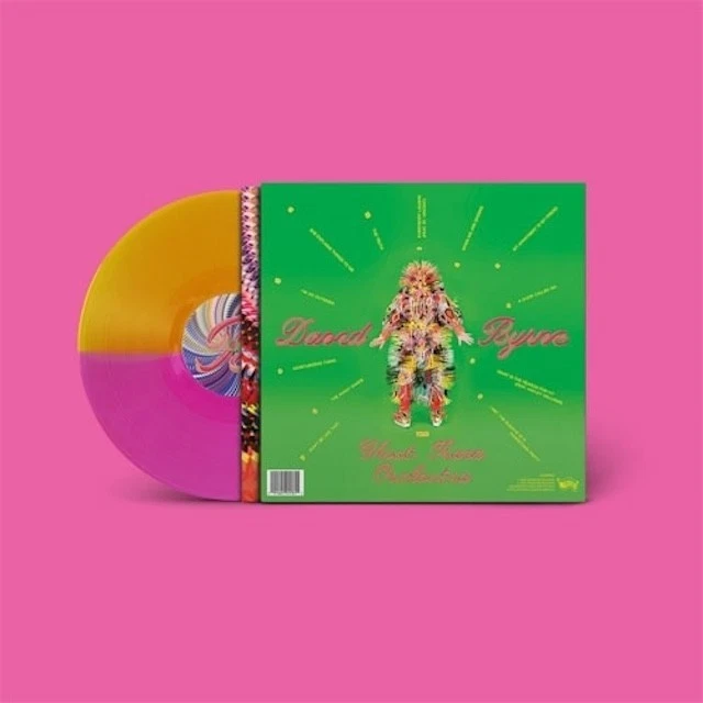 David Byrne Who Is The Sky? Orange & Pink vinyl Japan Edition Japanese Obi LP - Image 3 of 4