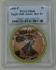 2006-P American Silver Eagle Reverse Proof PCGS PR 68 Heavy Toning US Mint $1