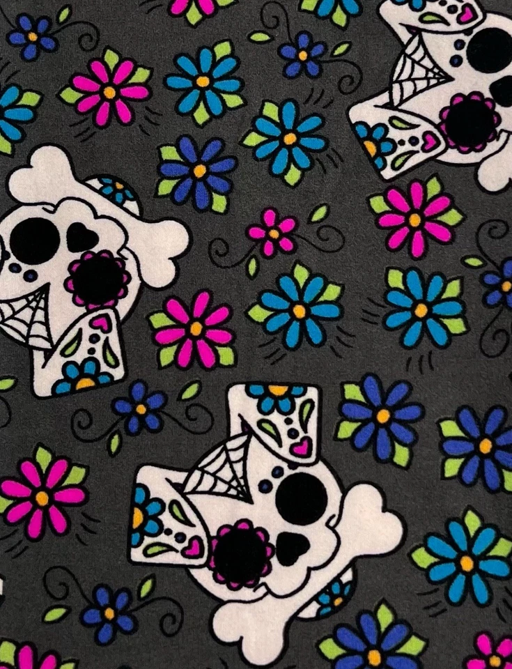 Legging LuLaRoe OS Talla Única Difícil de Encontrar Raro Calavera de Azúcar Halloween PERRO CACHORRO Mascota Hueso Foto 3 de 4