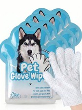 24 pcs Pet Glove Wipes, Dual Sided Hypoallergenic No-Rinse Grooming Mitts wit...