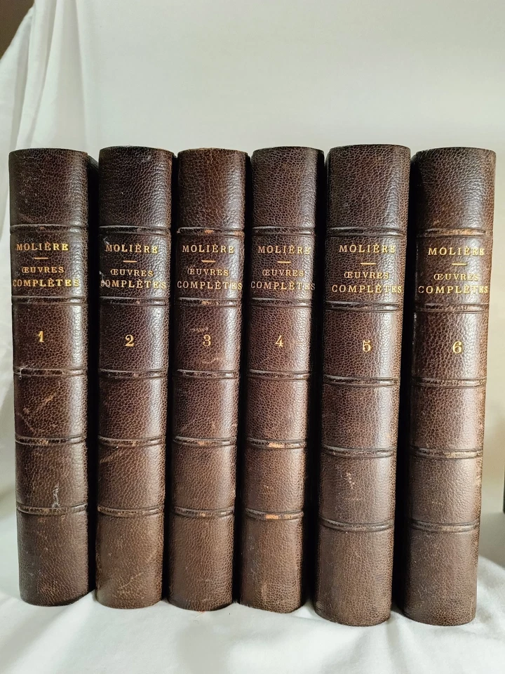 Ancienne édition Molière Œuvres complètes Garnier Frères XIXe reliés - Photo 4/4