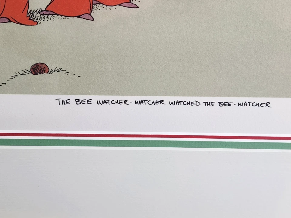 Impresión artística Dr. Seuss “The Bee Watcher” edición limitada bien enmarcada con sello 1 de 4 Foto 4 de 4