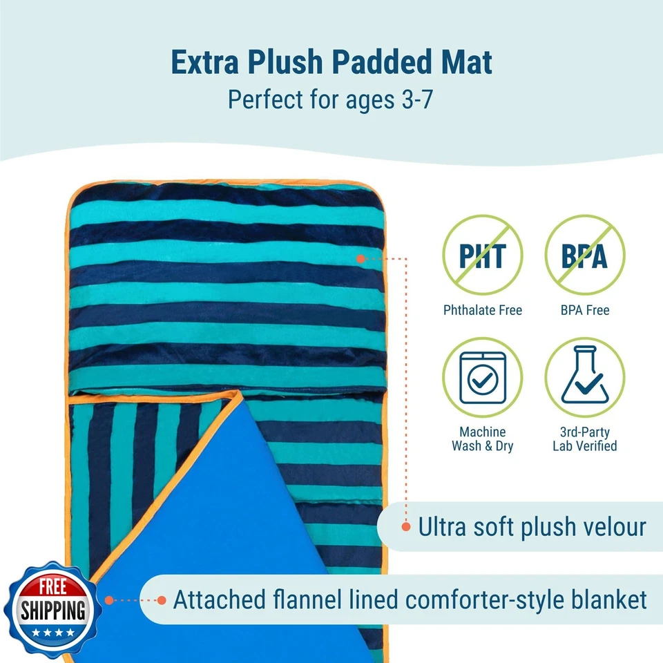 Alfombrilla de felpa Wildkin Kids - suave, acogedora, conveniente para guardería y preescolar Foto 3 de 4