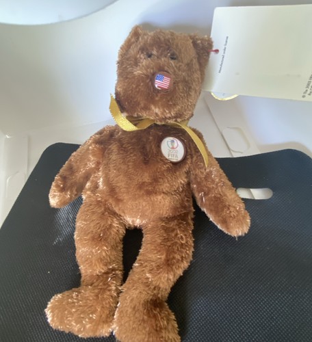 TY Beanie Baby 2002 FIFA World Cup Champion Bear Japan Brown Plush Toy W Tag - Picture 15 of 15