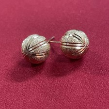 Gold Plated Basketball Stud Earrings