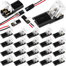60Pcs Quick Clip Fasteners Wire Connector, Plug-In Cable Quick Connectors with L