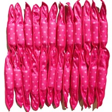 40 Soft Heatless Hair Curlers - Large 40 Count Pack of 1 , Rose red