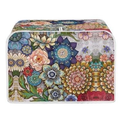Elegant Two-Slice Toaster Cover - Machine Washable Protection in Bright Blossoms