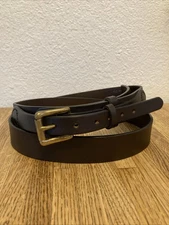 C.C. FILSON Co. Bridle Leather Ranger Belt Size 46 Brown Roller Buckle USA Made