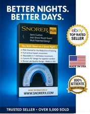 AUTHENTIC SnoreRx PLUS Custom Fit Anti Snore Adjustable Mouthguard Sealed Box 