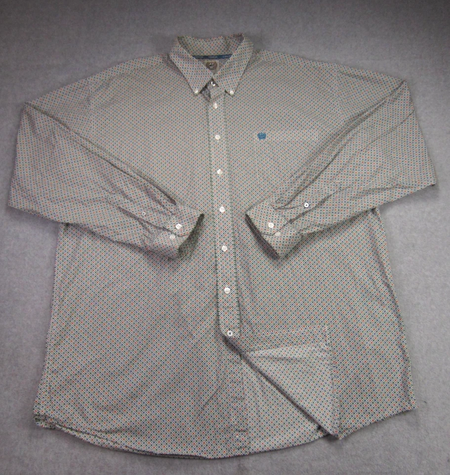 Camisa Cinch Para Hombres XXL Multi Geométrica Estampado Floral LS Abotonada Vaquero Occidental Foto 2 de 4