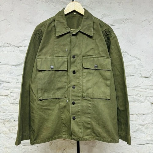 WW2 HBT Army Jacket M43 Military 1940s 13 Star Button 2nd Pattern Gas Flap