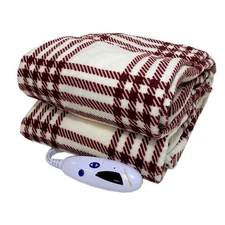 Microplush Electric Heated Throw Blanket with Adjustable Heat Settings and Au...