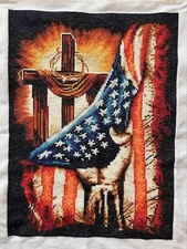 Handmade completed finished cross stitch pieces Unframed NEW embroidery-Cross