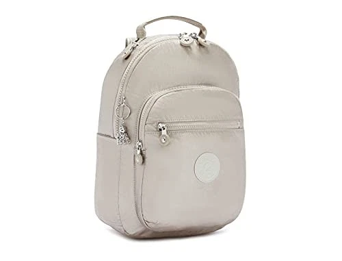(TG. Taglia unica) Kipling - Borsa Messenger, Unisex, Seoul, Argento (Metallic G - Immagine 2 di 4