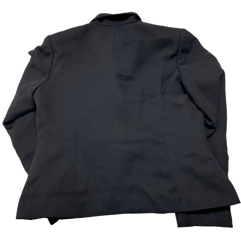 Blazer Emma James Mujer Talla 12 Negro Minimalista Negocios Informal Carrera Oficina Foto 2 de 4