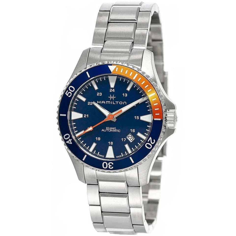Reloj para hombre HAMILTON caqui azul marino buceo 40 mm automático esfera azul SS H82365141 Foto 2 de 4